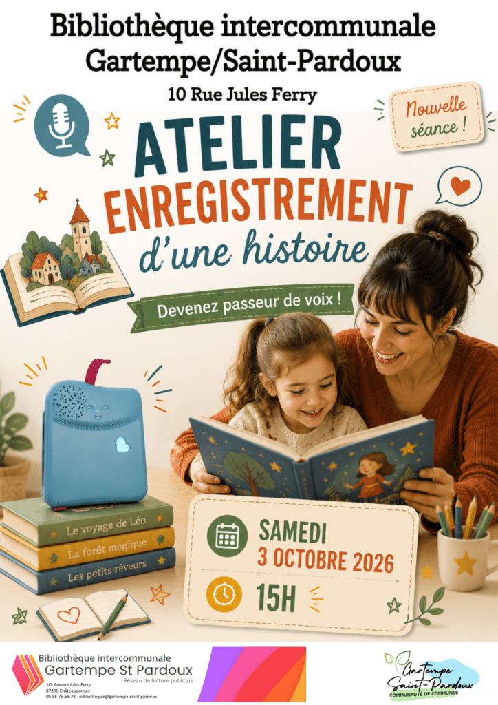 Atelier enregistrement d&rsquo;une histoire