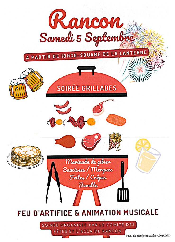 Soirée grillades et feu d&rsquo;artifice