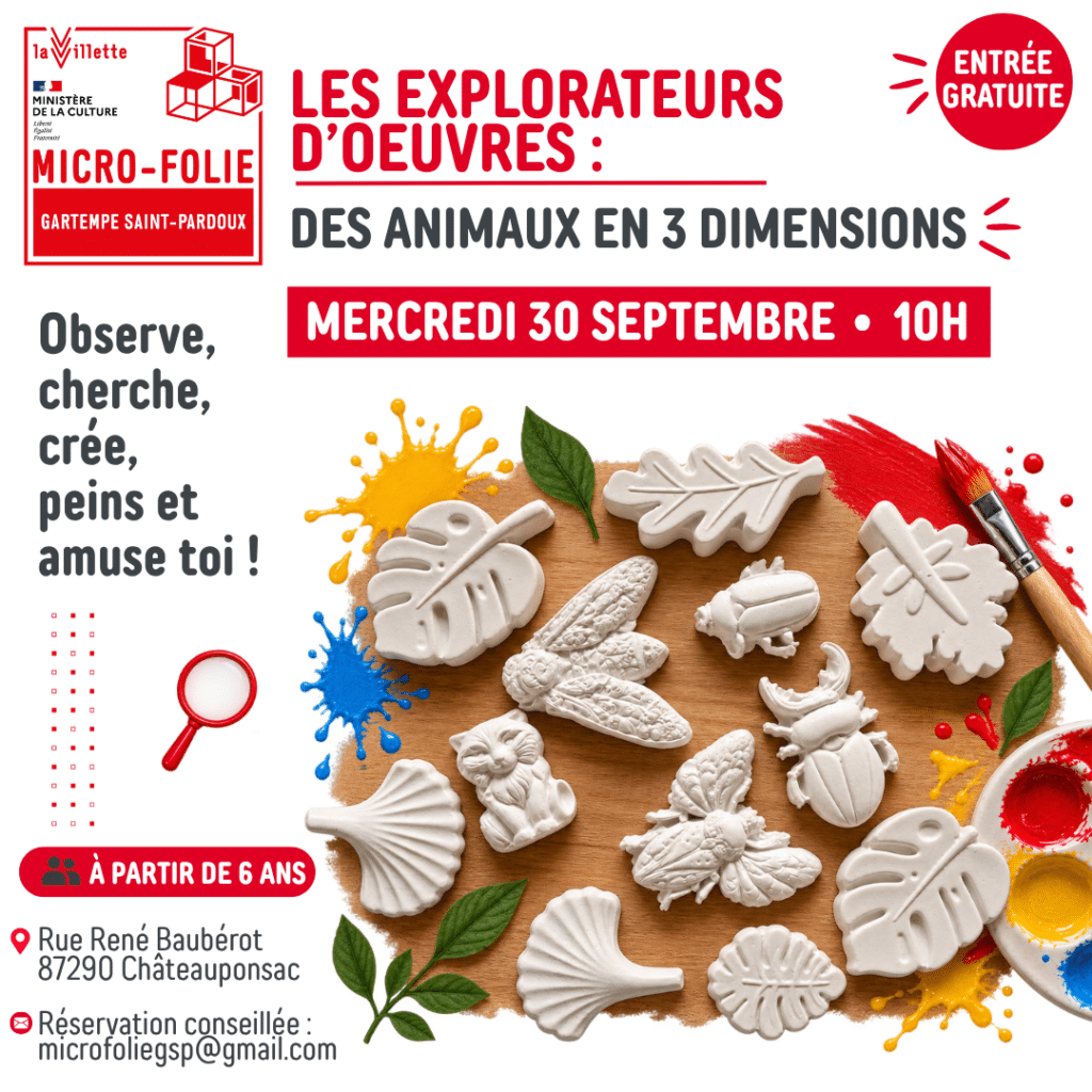 Micro-Folie ; Les explorateurs d&rsquo;œuvres : des animaux en 3D !