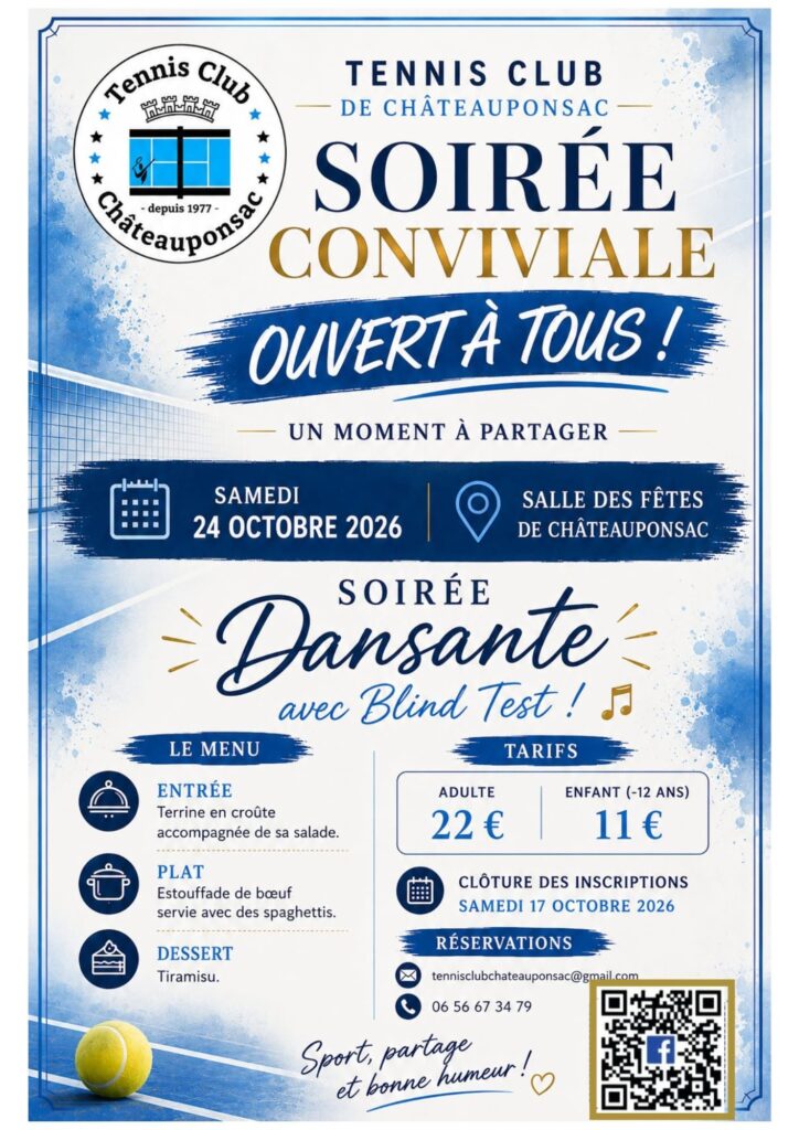 Soirée dansante – Tennis club