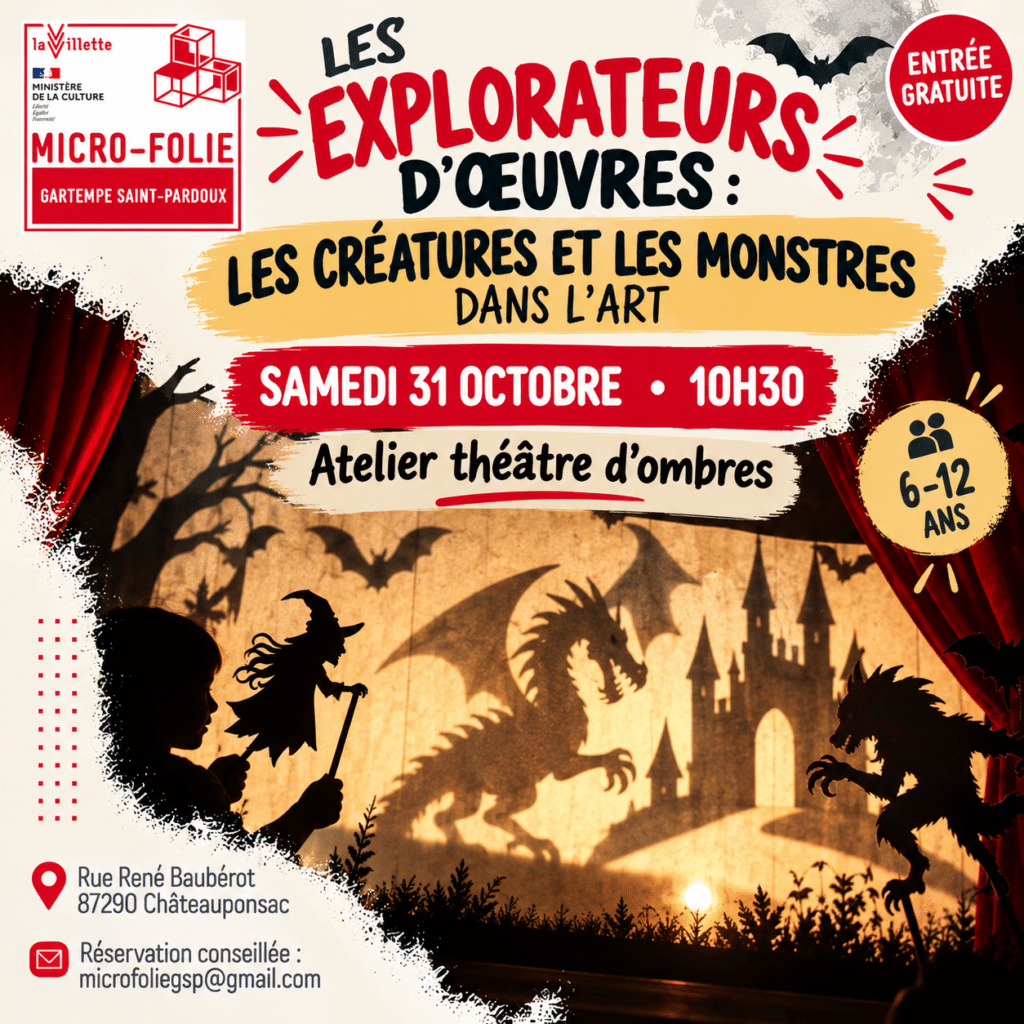 Micro-Folie – Théâtre d&rsquo;ombres, les créatures et les monstres