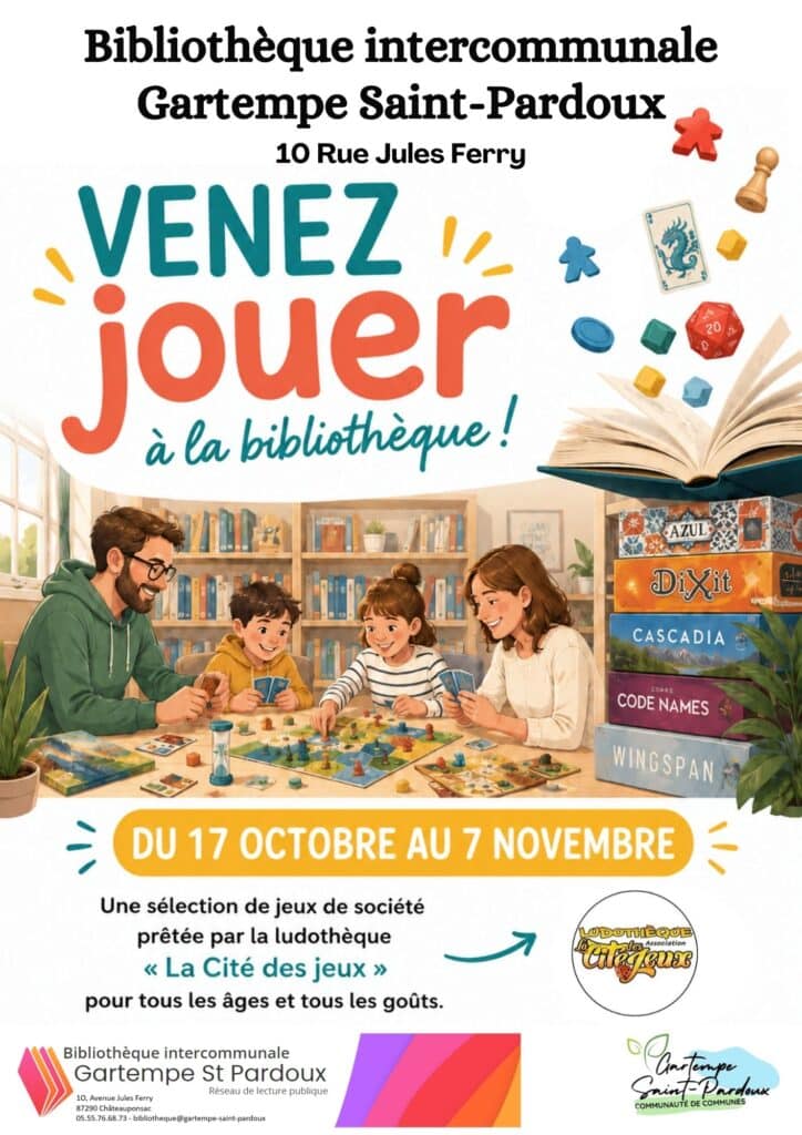 Venez jouer à la bibliothèque !